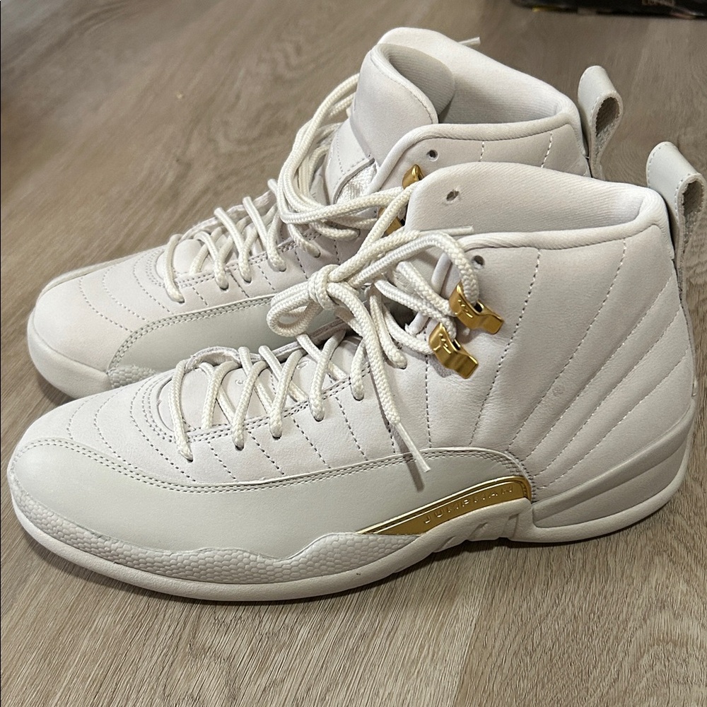 New Retro Jordan 12s in Phantom/Metallic Gold
